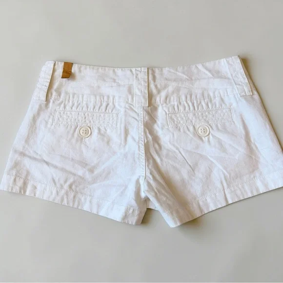 Rubbish White Low Rise Shorts Coastal Linen Blend - Picture 6 of 11